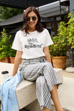 Load image into Gallery viewer, Simply Love Full Size SHHH I&#39;M READING Short Sleeve T-Shirt