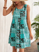 Load image into Gallery viewer, Printed Sleeveless Mini Dress