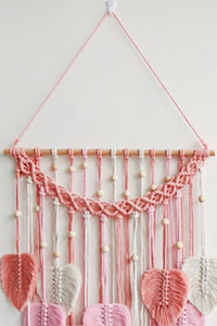 Macrame Leaf Fringe Wall Hanging