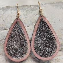 Load image into Gallery viewer, Teardrop Shape Wooden Dangle Earrings