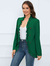 Load image into Gallery viewer, Ruffled Long Sleeve Blazer