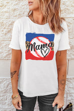 Load image into Gallery viewer, MAMA Heart Graphic Round Neck T-Shirt