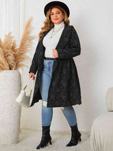 Load image into Gallery viewer, Plus Size Long Sleeve Hooded Trench Coat