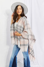 Load image into Gallery viewer, Leto Punch of Plaid Lightweight Poncho