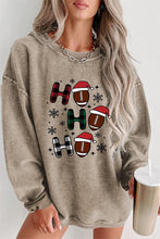 Load image into Gallery viewer, HO HO HO Graphic Ribbed Sweatshirt