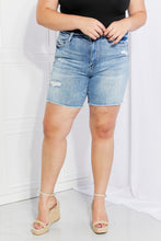 Load image into Gallery viewer, VERVET Full Size Distressed Denim Shorts