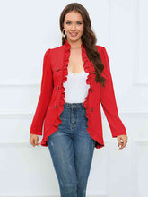 Load image into Gallery viewer, Ruffled Long Sleeve Blazer