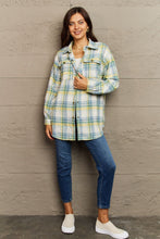 Load image into Gallery viewer, Ninexis Full Size Plaid Collared Neck Button-Down Long Sleeve Jacket