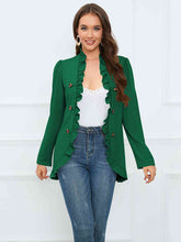 Load image into Gallery viewer, Ruffled Long Sleeve Blazer