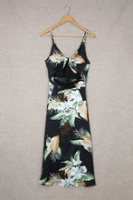 Load image into Gallery viewer, Floral Tied Cutout Split Spaghetti Strap Dress