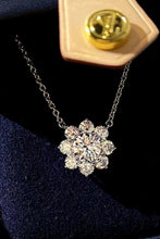 Load image into Gallery viewer, 1 Carat Moissanite Floral Pendant Necklace