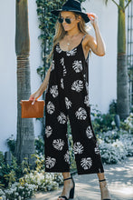 Load image into Gallery viewer, Botanical Print Spaghetti Strap Cropped Jumpsuit