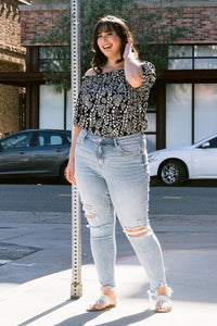 Lovervet Full Size Lauren Distressed High Rise Skinny Jeans