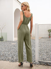 Load image into Gallery viewer, Round Neck Sleeveless Jumpsuit with Pockets