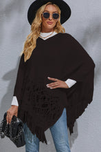 Load image into Gallery viewer, Round Neck Fringe Detail Poncho