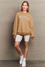 Load image into Gallery viewer, Simply Love Full Size MERRY Graphic Sweatshirt