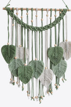 Load image into Gallery viewer, Macrame Leaf Fringe Wall Hanging