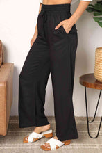 Load image into Gallery viewer, Double Take Drawstring Smocked Waist Wide Leg Pants