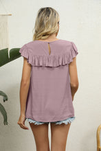 Load image into Gallery viewer, Spliced Lace Ruffled Blouse