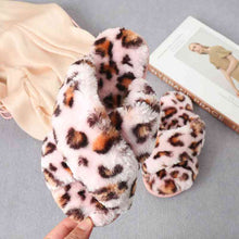 Load image into Gallery viewer, Faux Fur Crisscross Strap Slippers