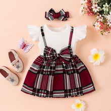 Load image into Gallery viewer, Plaid Print Bow Detail Dress