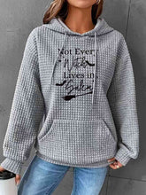 Load image into Gallery viewer, Full Size Graphic Textured Hoodie with Pocket