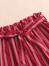 Load image into Gallery viewer, Striped Tie Belt Shorts