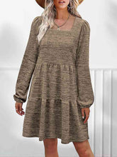 Load image into Gallery viewer, Square Neck Long Sleeve Dress