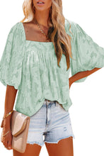 Load image into Gallery viewer, Square Neck Puff Sleeve Blouse