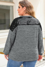 Load image into Gallery viewer, Plus Size Sequin Drop Shoulder Top