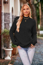 Load image into Gallery viewer, Mock Neck Rib-Knit Sweater