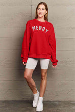 Load image into Gallery viewer, Simply Love Full Size MERRY Graphic Sweatshirt