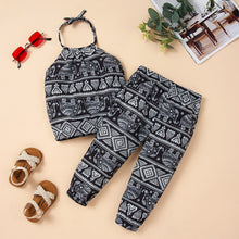 Load image into Gallery viewer, Printed Halter Neck Top and Pants Set