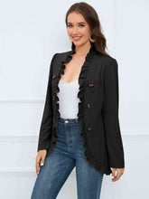 Load image into Gallery viewer, Ruffled Long Sleeve Blazer