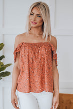 Load image into Gallery viewer, Floral Smocked Square Neck Top