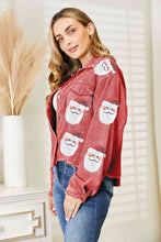 Load image into Gallery viewer, Santa Sequin Raw Hem Jacket