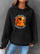 Load image into Gallery viewer, Full Size Graphic Textured Hoodie with Pocket