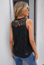 Load image into Gallery viewer, Lace Sleeveless Round Neck Top