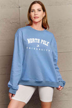 Load image into Gallery viewer, Simply Love Full Size NORTH POLE UNIVERSITY Graphic Sweatshirt