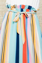Load image into Gallery viewer, Sleeveless Striped Ruffle Dress