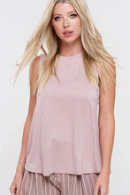 Load image into Gallery viewer, Dusty blush criss cross open back tank top