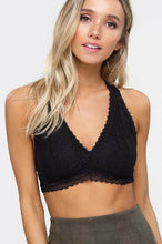 Load image into Gallery viewer, Black Lace halter bralette