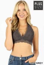 Load image into Gallery viewer, Plus size halter lace bralettes