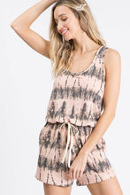 Load image into Gallery viewer, Blush tie dye romper