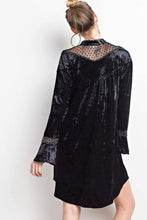 Load image into Gallery viewer, Black velvet &amp; Lace hi-lo dress