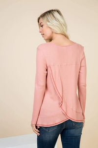 Long Sleeve Solid Waffle knit Top