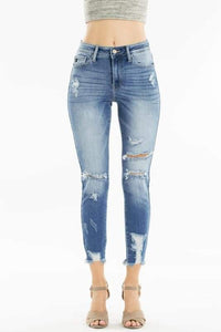 Kancan high waist distressed skinny jeans