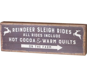 Wood Reindeer Sign