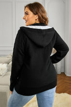 Load image into Gallery viewer, Cable-Knit Fleece Lining Button-Up Hooded Cardigan