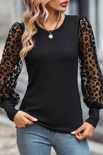 Load image into Gallery viewer, Round Neck Lantern Sleeve Blouse